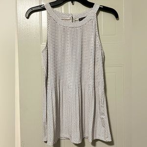 Adrianna Pappell black white polka dot sleeveless top